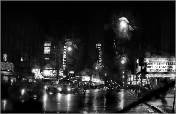 42nd street rainy night
