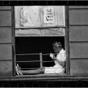 Girl in Harlem Window (horizontal)