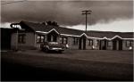 Motel with Neon Signs